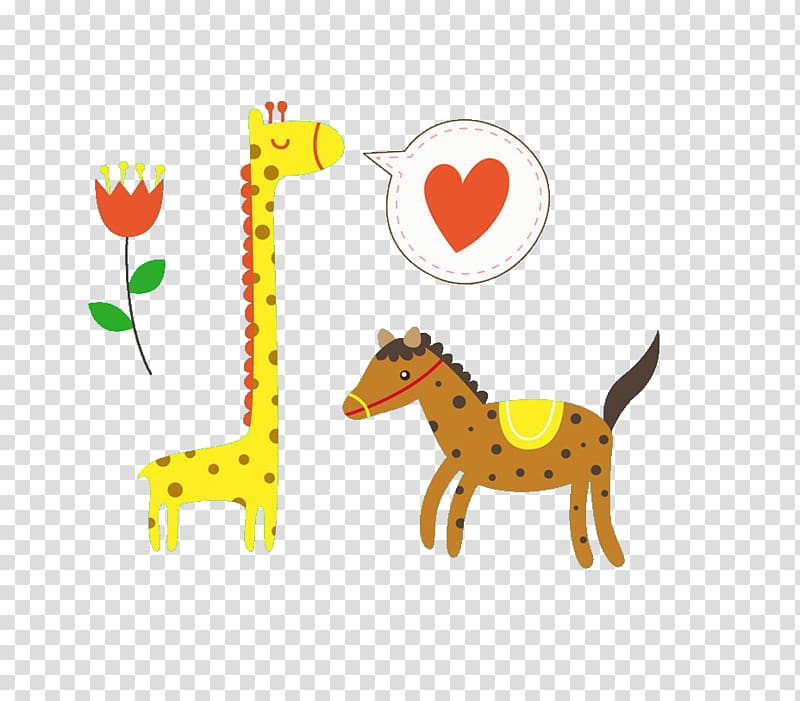 Horse Pony Okapi Zebra, Giraffe and horse transparent background PNG clipart