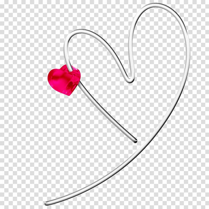 Heart M\'Par Earring, heart transparent background PNG clipart