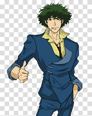 Spike Spiegel Jet Black Bounty Hunter Anime Manga PNG, Clipart