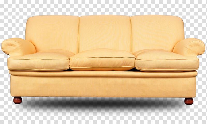 brown 3-seat sofa , Loveseat Couch Leather, Camel leather sofa transparent background PNG clipart