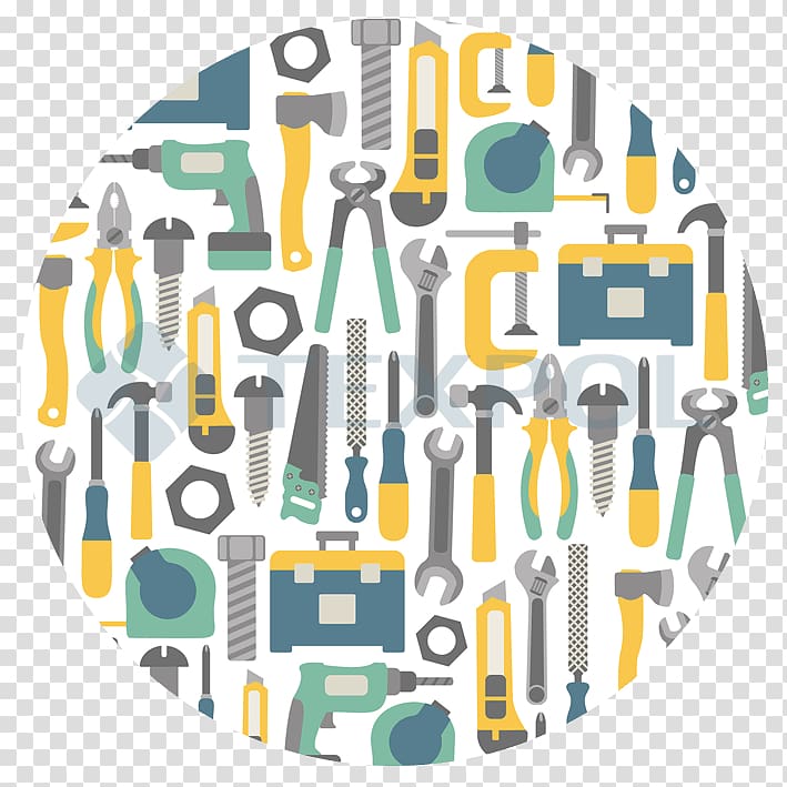 Tool Boxes Spanners Woven fabric Craft, Tools pattern transparent background PNG clipart