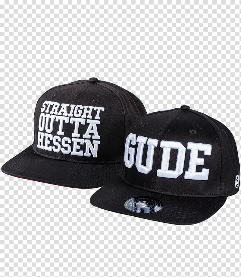 Baseball cap Gude Straight Outta Hessen, white cap transparent background PNG clipart