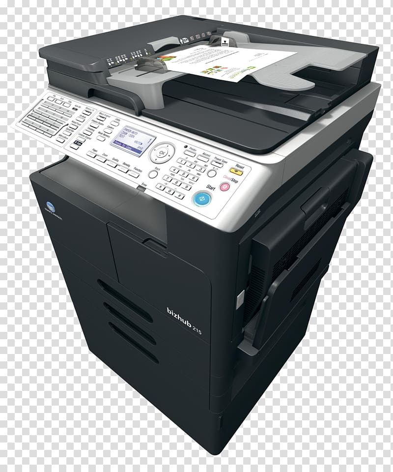 copier Konica Minolta Multi-function printer Laser printing, printer transparent background PNG clipart