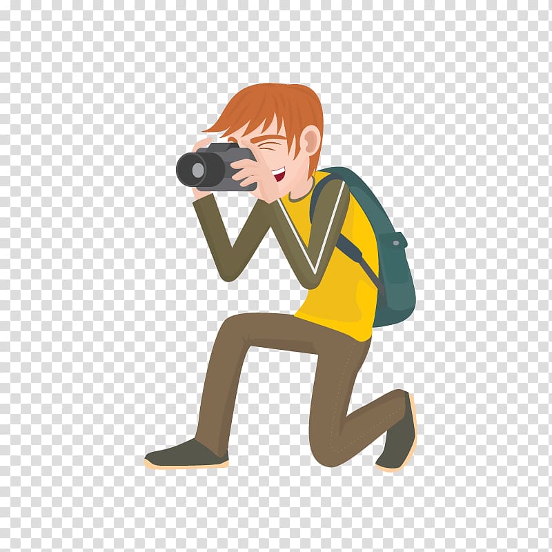 man holding DSLR camera illustration, grapher Camera Operator, grapher transparent background PNG clipart