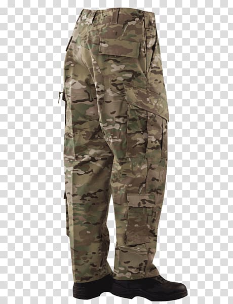 Cargo pants MultiCam Army Combat Uniform TRU-SPEC, boot transparent background PNG clipart