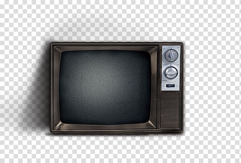 vintage gray CRT television , Television set, Old TV transparent background PNG clipart