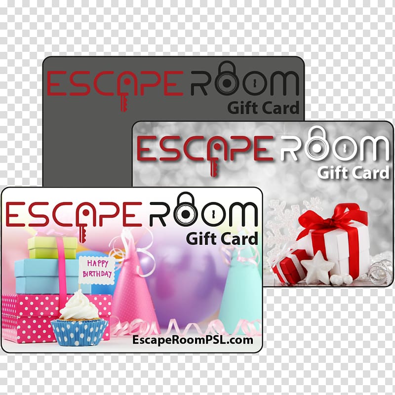 Escape Room PSL Gift card Puzzle, card vouchers transparent background PNG clipart