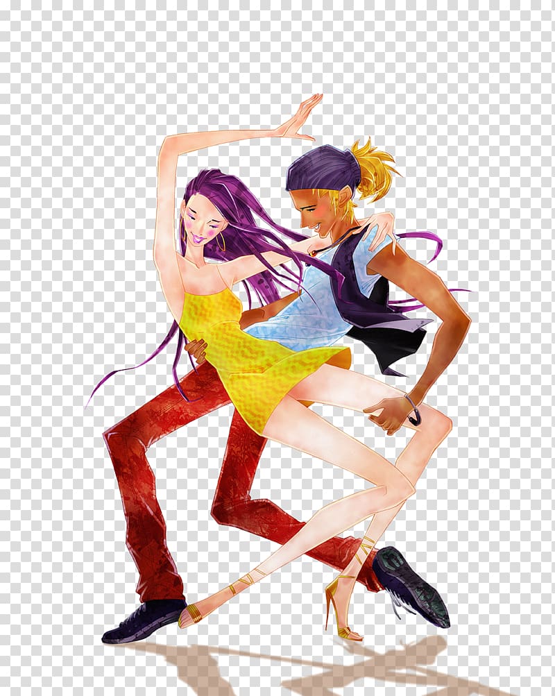Dance Woman Cartoon, Dancing men and women transparent background PNG clipart
