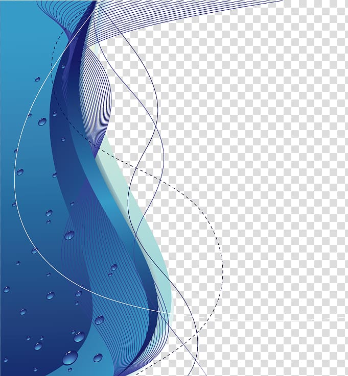 Blue Wave Illustration Blue Graphic Design Euclidean Blue Wave