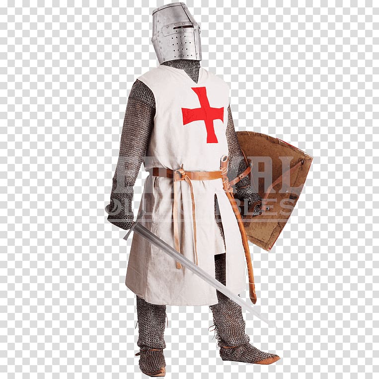 Knight Crusader Knights Templar Middle Ages Surcoat, Knight templar transparent background PNG clipart