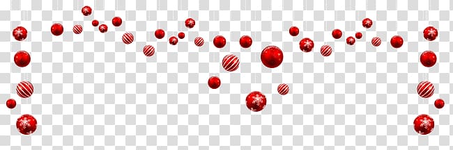 red festive christmas ornaments transparent background PNG clipart