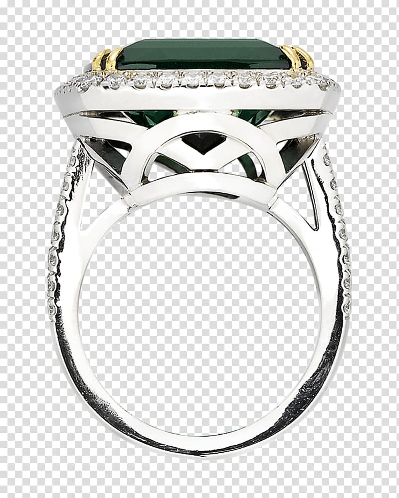 Ring Silver Product design Body Jewellery Diamond, green pearl ring transparent background PNG clipart