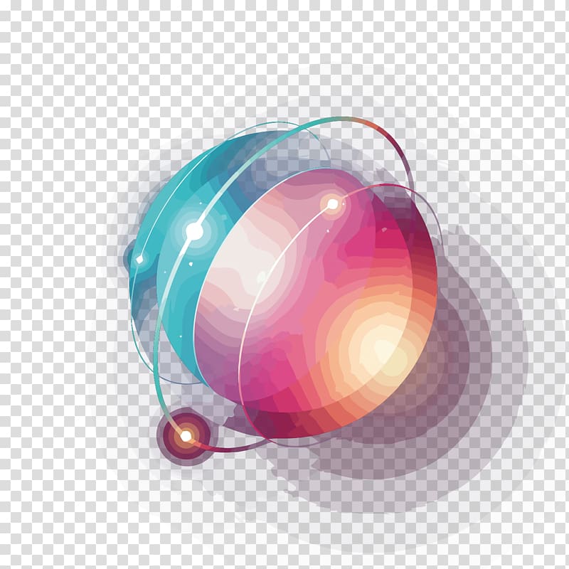 red and blue globe logo, Sphere Ball , glow transparent background PNG clipart