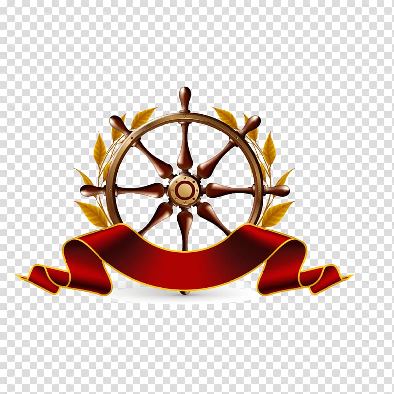 Ships wheel Illustration, Hand-painted nautical steering wheel transparent background PNG clipart