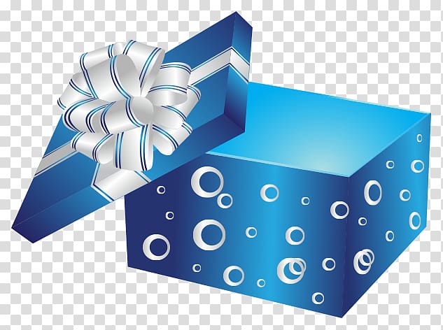 Gift illustration Illustration, blue gift box transparent background PNG clipart