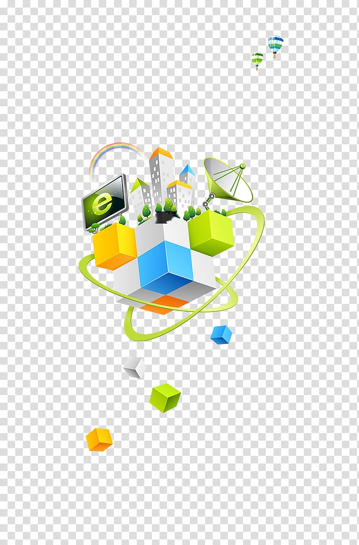 Internet Web design Poster , Cube Creative Science and Technology transparent background PNG clipart