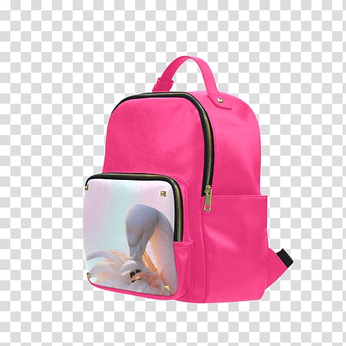 Handbag Backpack Leather Pocket, Pink Flamingo Shower Curtain transparent background PNG clipart