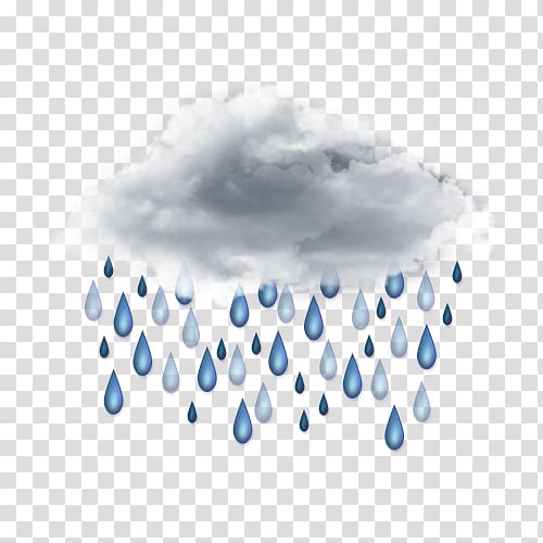 cloud and raindrops illustration, Light-emitting diode Motion Sensors Solar power LED lamp, Rain transparent background PNG clipart