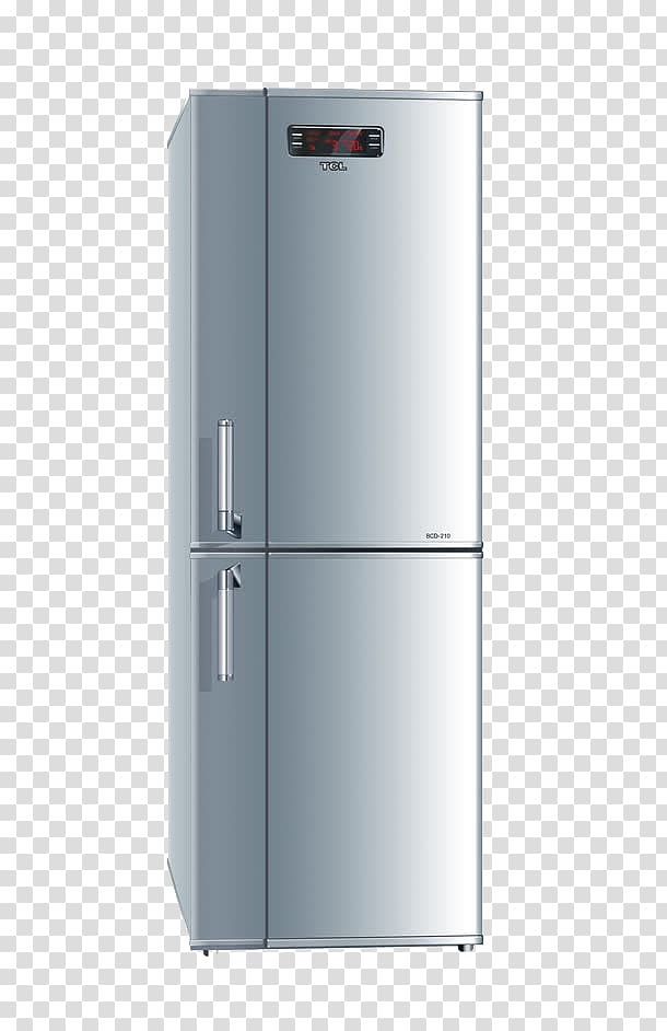 silver bottom-mount refrigerator, Refrigerator Euclidean , A refrigerator transparent background PNG clipart