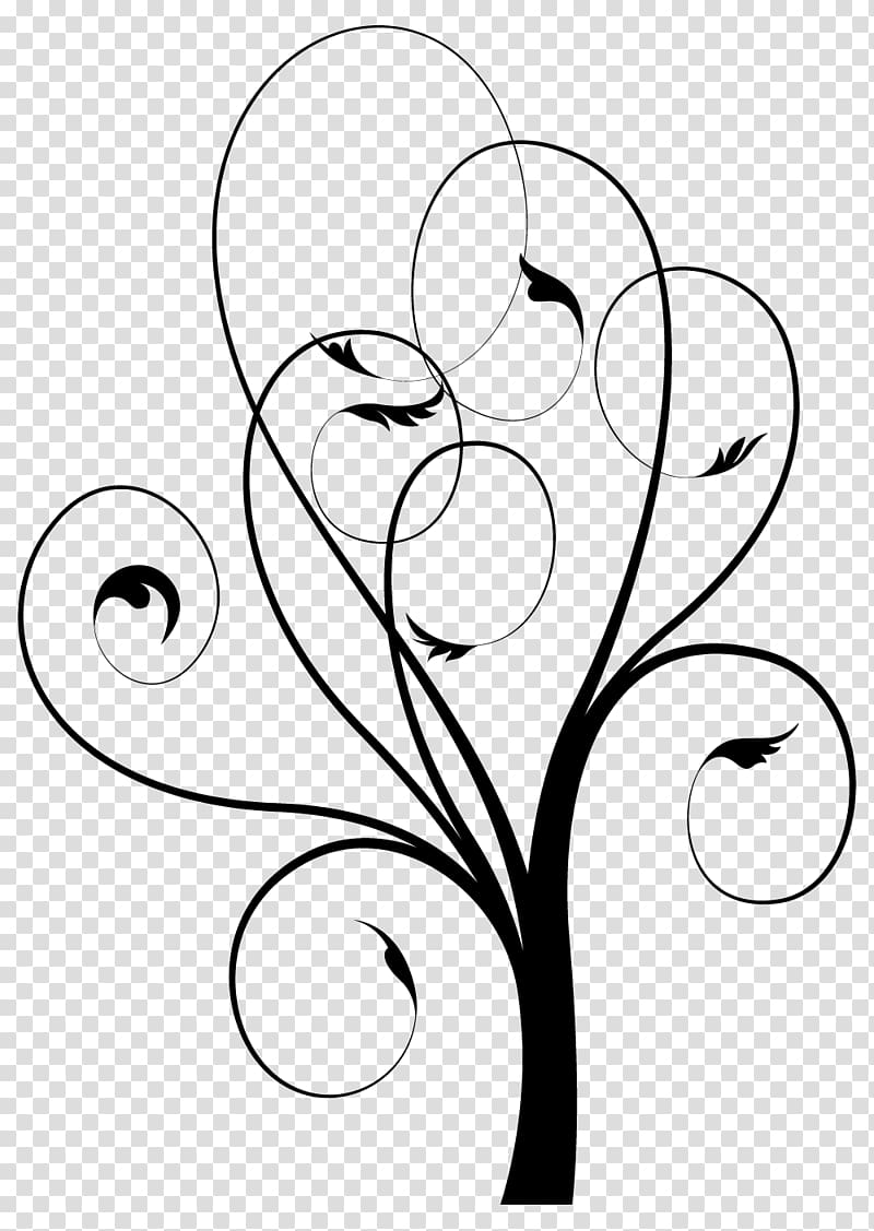 Monochrome Floral design, florish transparent background PNG clipart