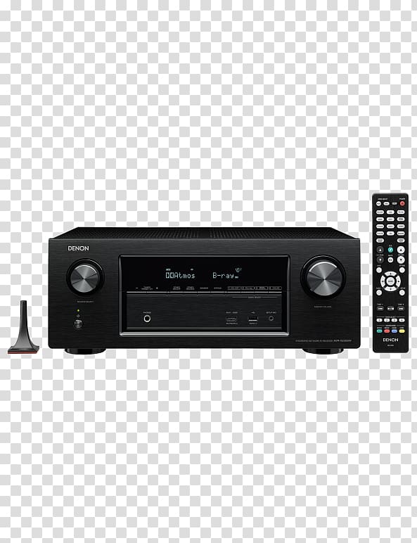 Denon AVR-X3400H 7.2 Channel AV Receiver 4K resolution Home Theater Systems, Audio Receiver transparent background PNG clipart