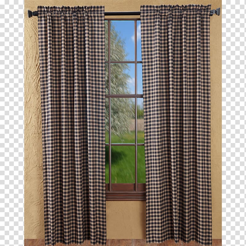 Window treatment Curtain Check Drapery, curtains transparent background PNG clipart