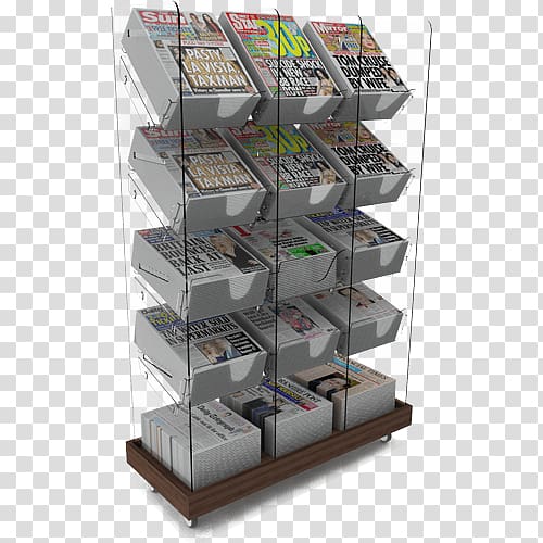 Newspaper Shelf Retail Display stand Shopfit Design & Management Ltd, exhibtion stand transparent background PNG clipart
