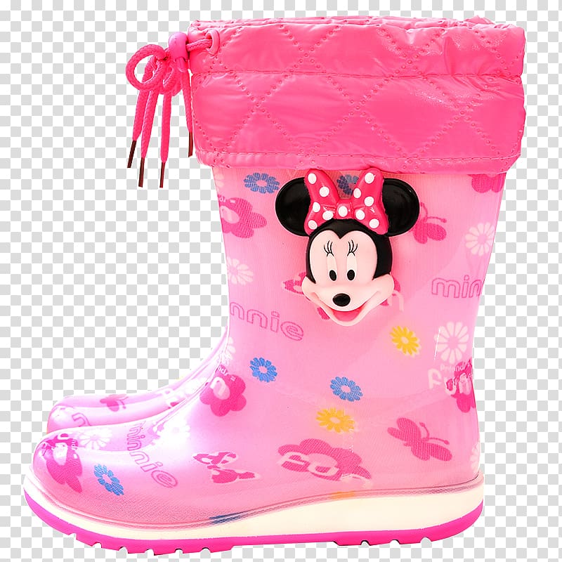 Snow boot Pink Wellington boot, pink rain boots transparent background PNG clipart