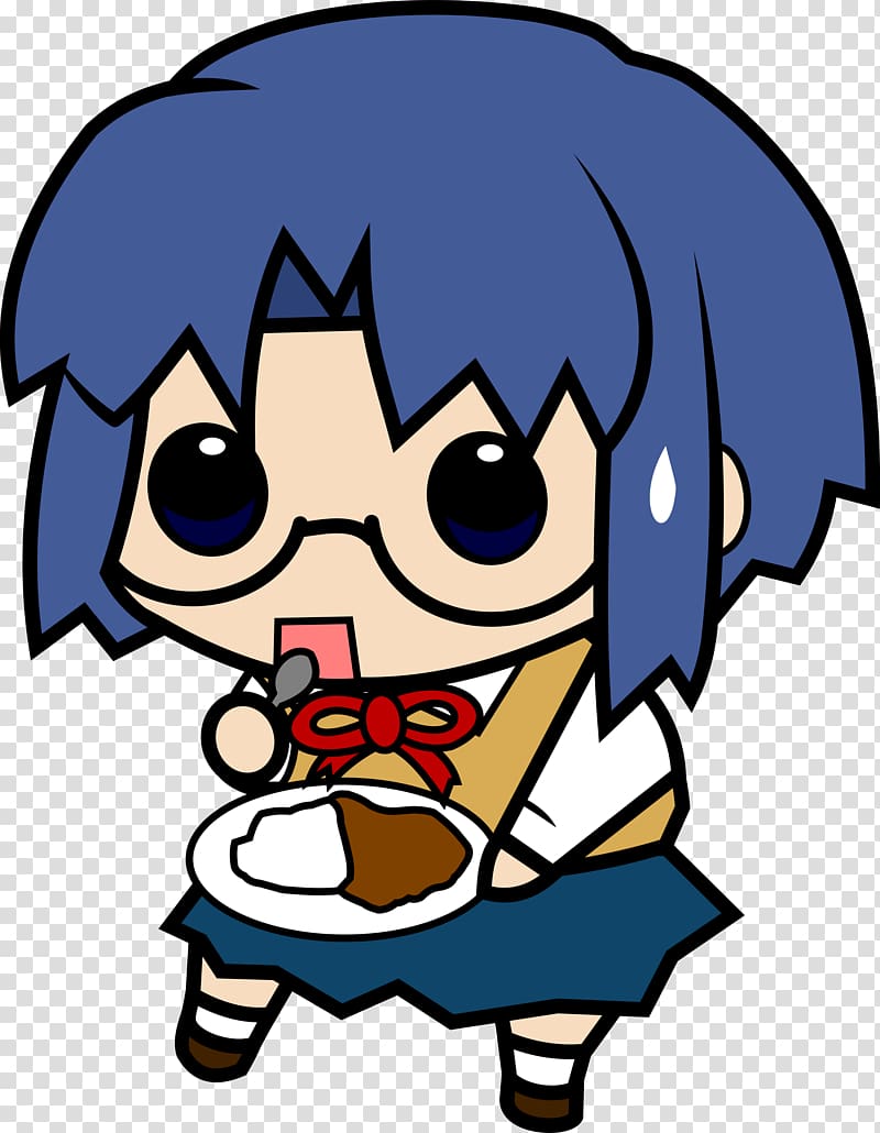 Tsukihime Ciel Chibi Curry Anime, Chibi transparent background PNG clipart