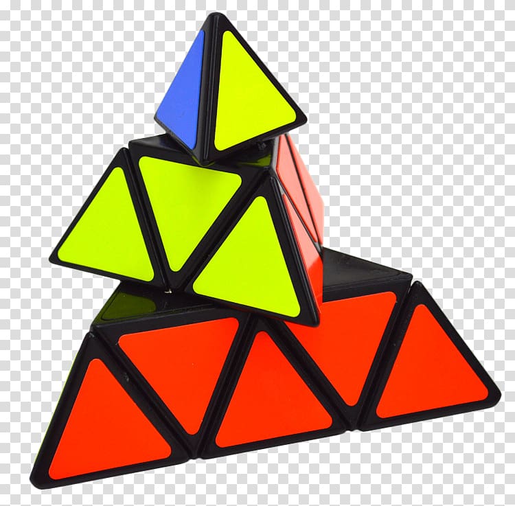 Jigsaw Puzzles Triangle Rubik\'s Cube Pyraminx, triangle transparent background PNG clipart