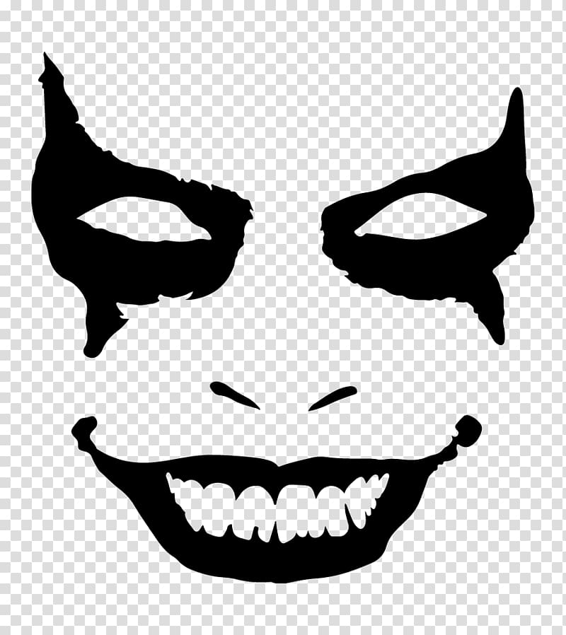 Batman Joker Logo, Batman, white, logo, monochrome png | PNGWing