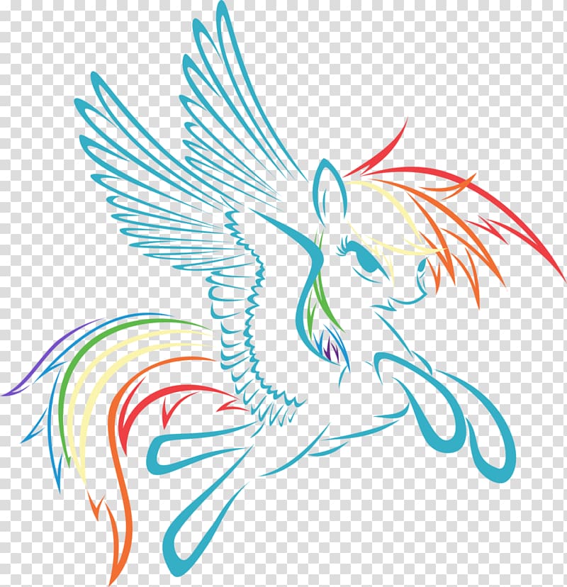 Rainbow Dash Twilight Sparkle Line art , pegasus outline transparent background PNG clipart