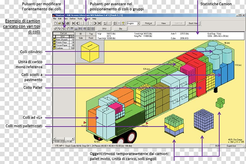 Pallet Collo Truck Computer Software Intermodal container, truck transparent background PNG clipart