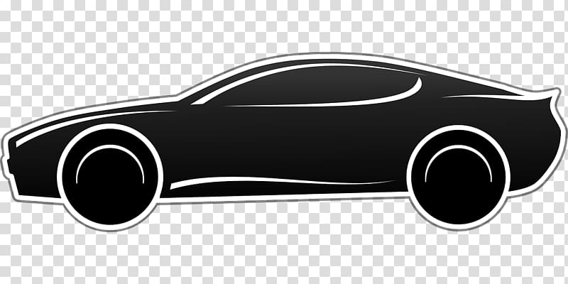 Sports car Black and white , car transparent background PNG clipart