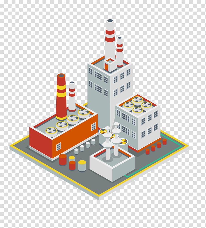 Power station Electricity Electrical substation Illustration, 3D building model transparent background PNG clipart