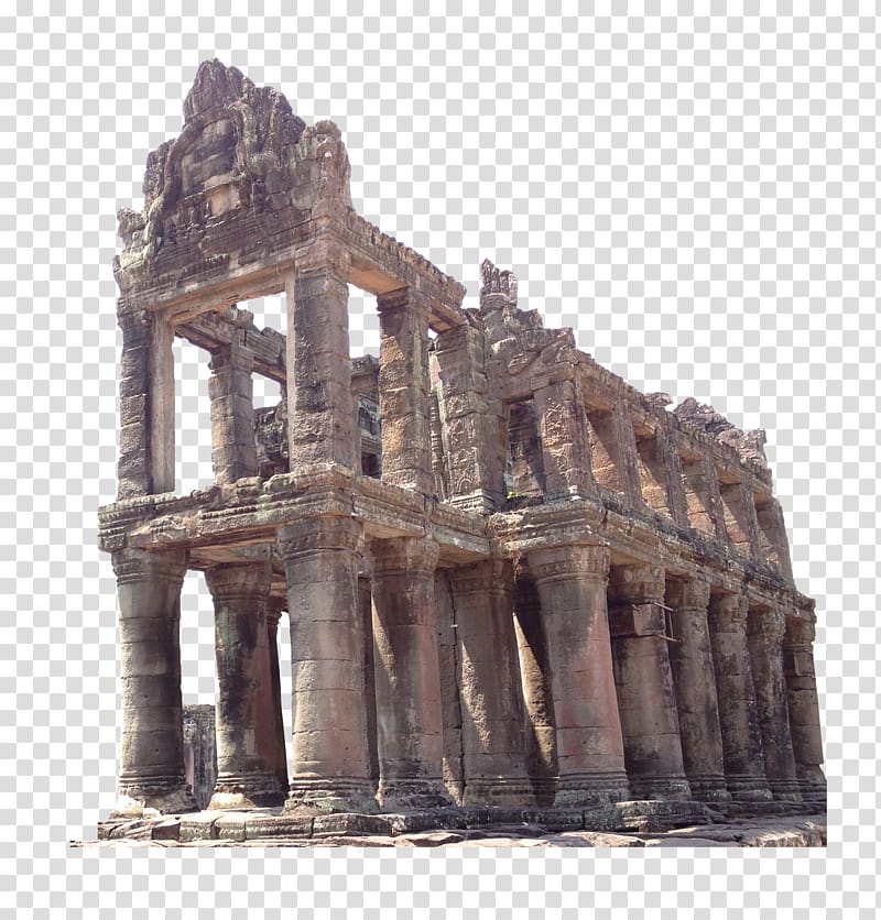 ruins at daytime, Angkor Wat Ruins of St. Pauls Building, Old house transparent background PNG clipart