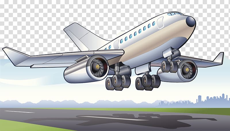 airplane taking flight illustration, Boeing 767 Airbus A330 Boeing 737 Airplane Aircraft, The airplane starts transparent background PNG clipart