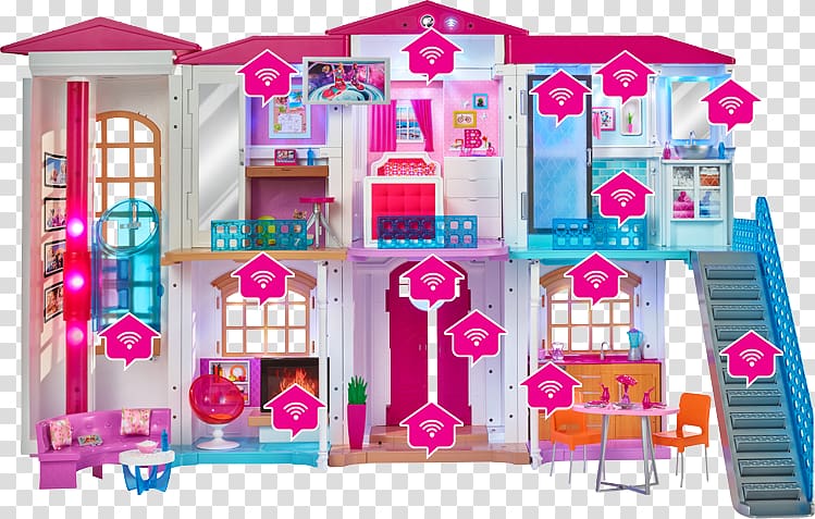 Interactive barbie on sale doll house