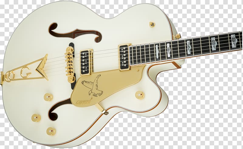 Electric guitar Acoustic guitar Gretsch White Falcon Gretsch G6136T Electromatic, electric guitar transparent background PNG clipart