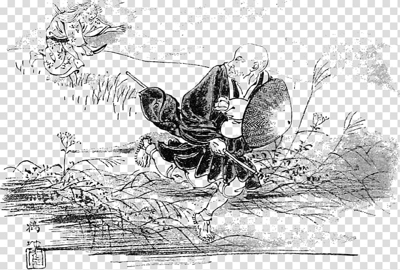 Kijo Goblin Legend Character Sketch, FujiYama transparent background PNG clipart