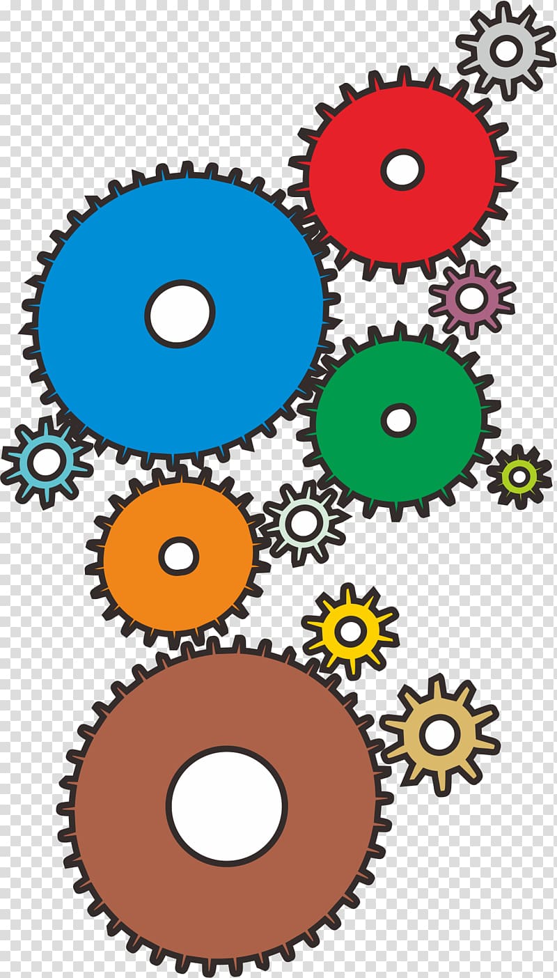 Badge , Color gears transparent background PNG clipart