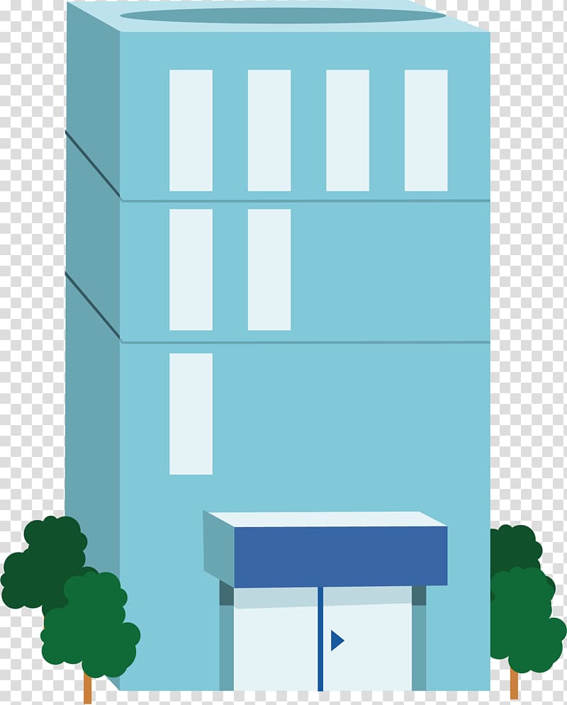 Bank Illustration, Blue tall building transparent background PNG clipart
