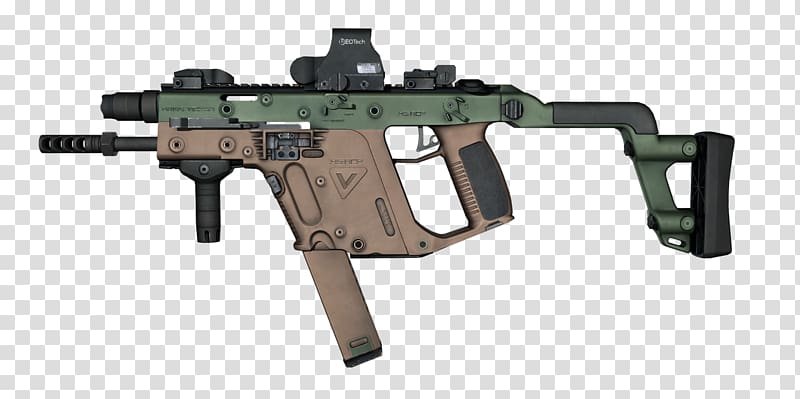 KRISS Submachine gun Firearm Weapon .45 ACP, weapon transparent background PNG clipart