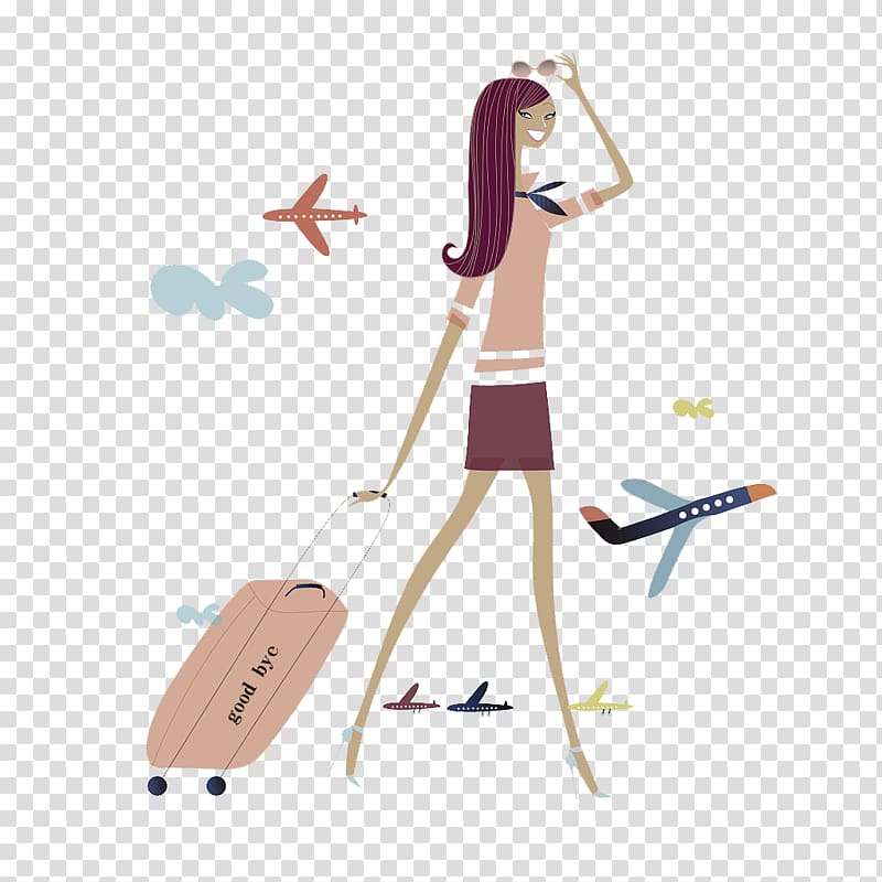 Getty Travel illustration Illustration, Fashion illustration goodbye transparent background PNG clipart