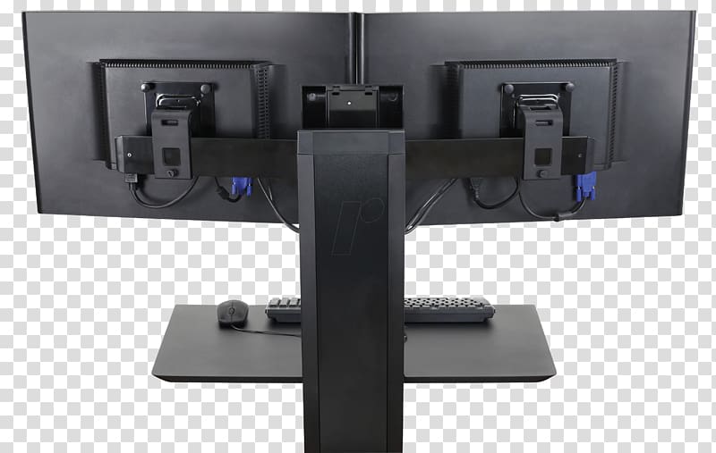 Computer keyboard Sit-stand desk Dell Computer Monitors Workstation, others transparent background PNG clipart