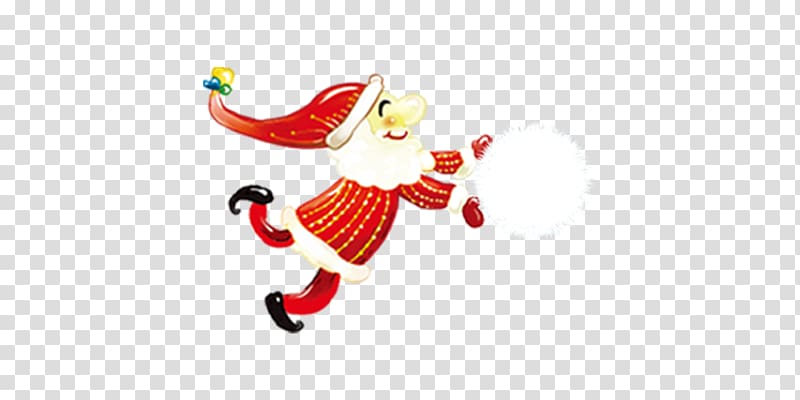 Rudolph Santa Claus Reindeer Christmas , Play Santa Claus Snowball transparent background PNG clipart