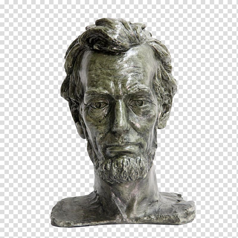 Bronze sculpture Stone carving Classical sculpture, Outline Of Abraham Lincoln transparent background PNG clipart