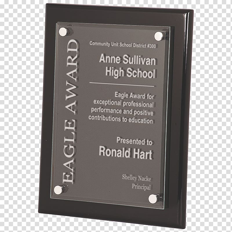 Commemorative plaque Laser engraving Award Poly, award transparent background PNG clipart