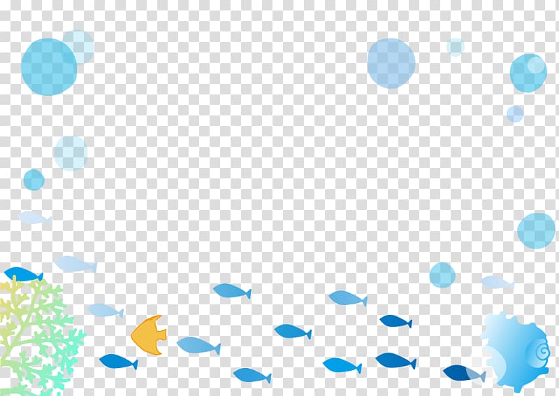 Fish frame, Fish swimming in the sea., others transparent background PNG clipart