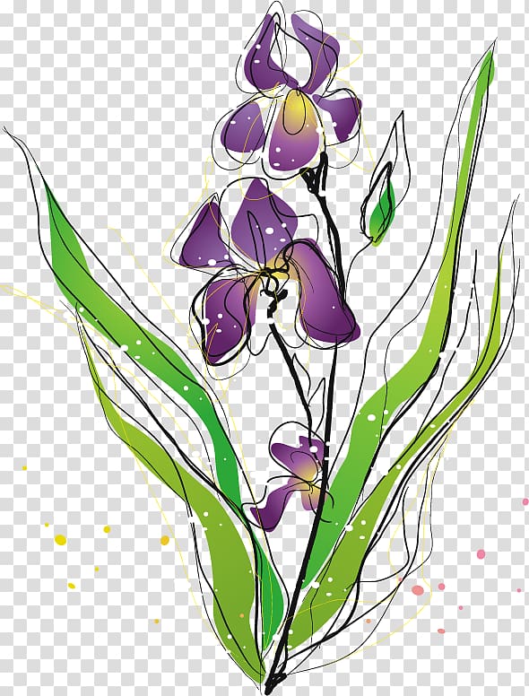 Purple Irises Moth orchids Plant, Purple Violet material transparent background PNG clipart